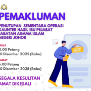 Penutupan Sementara Kaunter